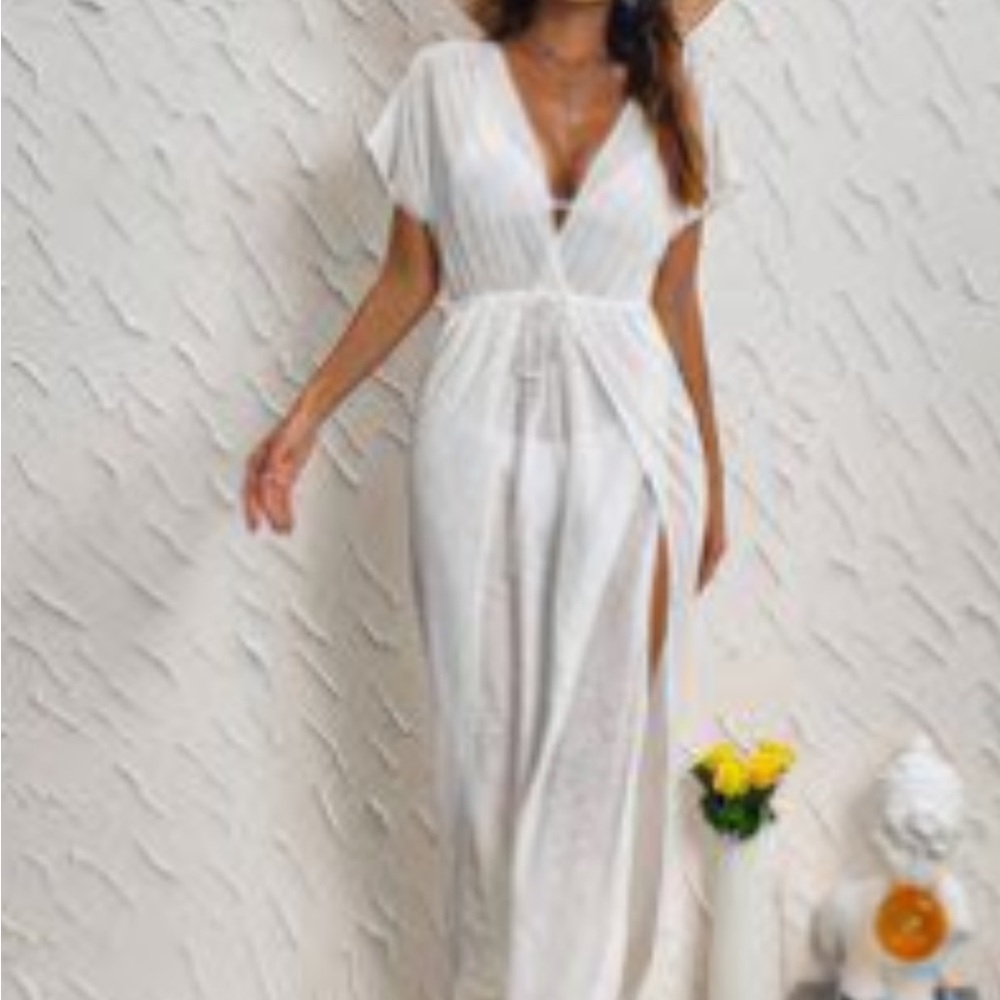 White Swim Cover Up